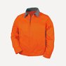 Jaqueta d'alta visibilitat, de material fluorescent, color taronja.