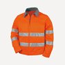 Jaqueta d'alta visibilitat, de material combinat, color taronja.
