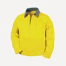 Jaqueta d'alta visibilitat, de material fluorescent, color groc.