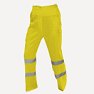 Pantaló d'alta visibilitat, de material combinat, color groc.