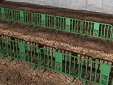Tancat perimetral format per tanques de vianants de polipropilè, per a delimitació d'excavacions obertes