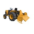Tractor agrícola, equipat amb fresa